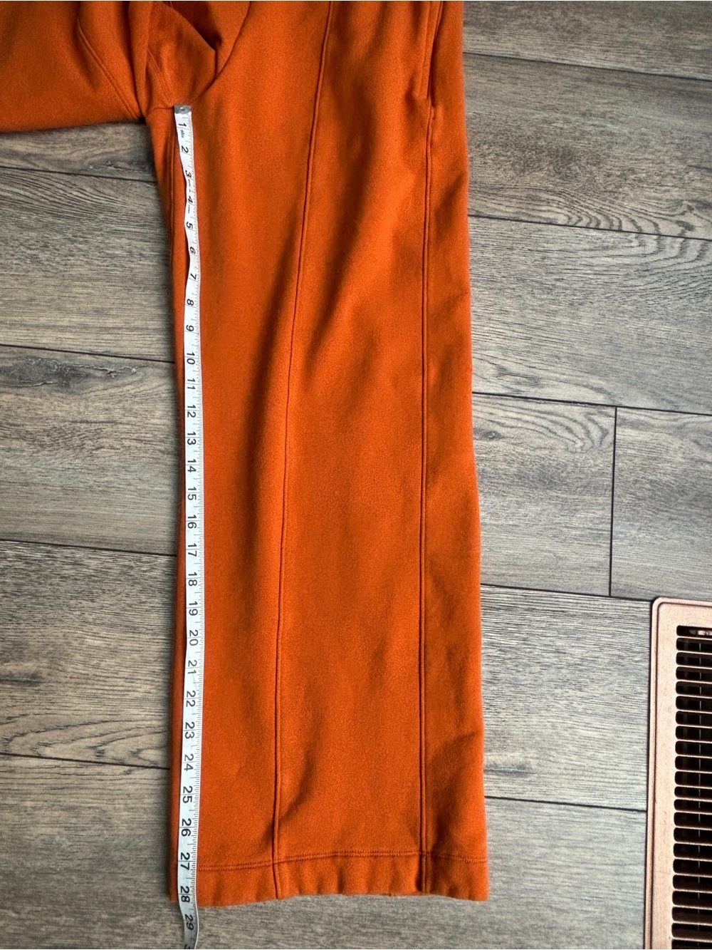 Athleta Retroplush Straight Leg Pants Sweatpants Orange Autumn Fall Sz Medium - Picture 6 of 13